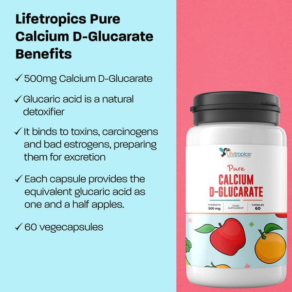 Lifetropics Calcium DGlucarate Natural Food Supplement 500mg