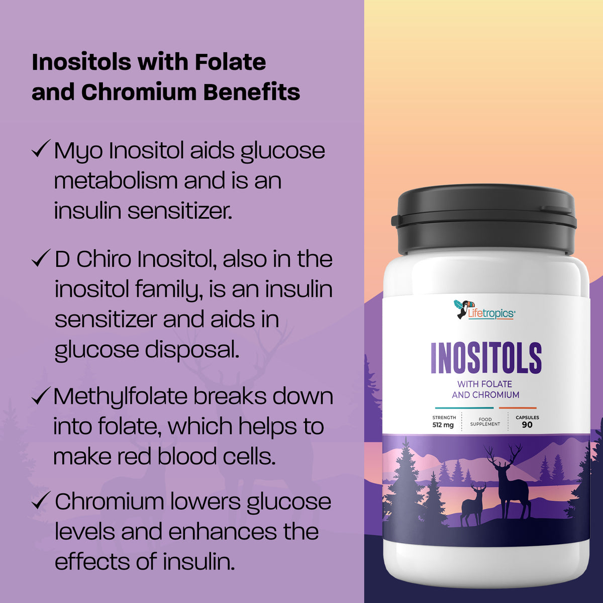 Inositols with Folate and Chromium