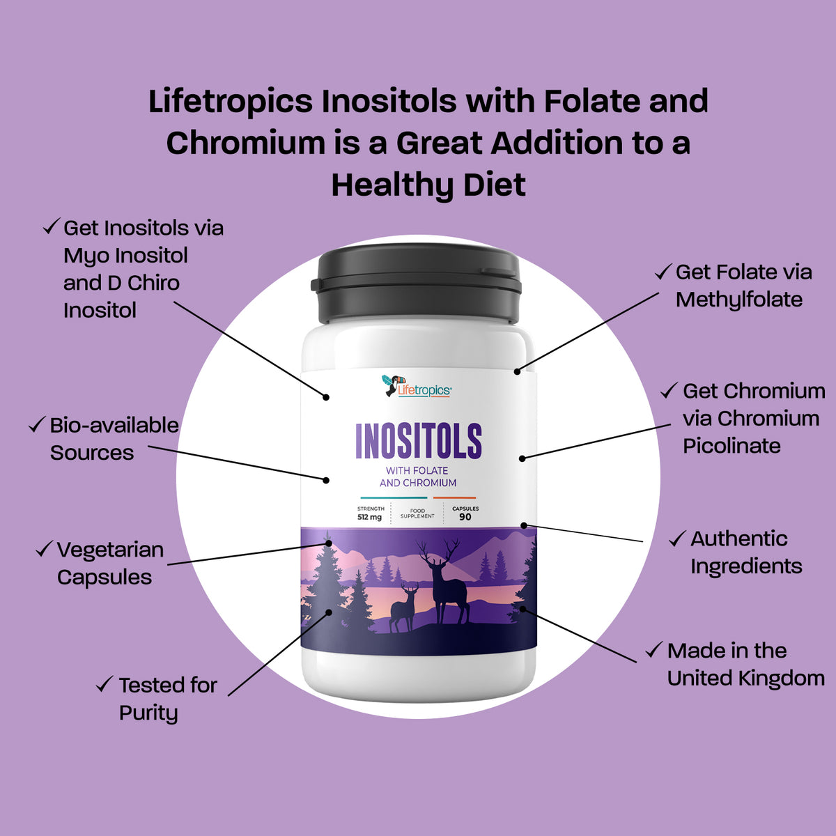 Inositols with Folate and Chromium