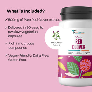 Privilegium køleskab labyrint Lifetropics Pure Red Clover | 100% Red Clover Extract | Natural Food  Supplement | 500mg